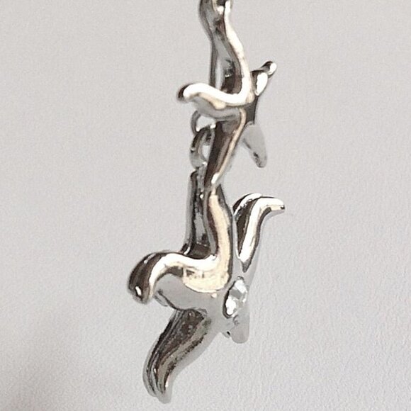 Starfish Necklace Silver Plated Crystal Sea Life 20" Island Beach - Picture 10 of 13